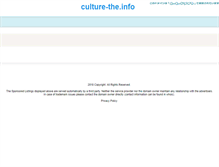 Tablet Screenshot of culture-the.info